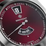 Terra Nova 35mm Jumping Hour Burgundy Leather Strap - Image 4
