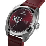 Terra Nova 40.5mm Jumping Hour Burgundy Leather Strap - Image 3